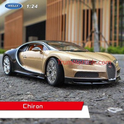 Xe mô hình Bugatti Chiron Gold 1:24 Welly