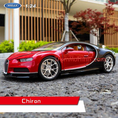 Xe mô hình Bugatti Chiron Red 1:24 Welly