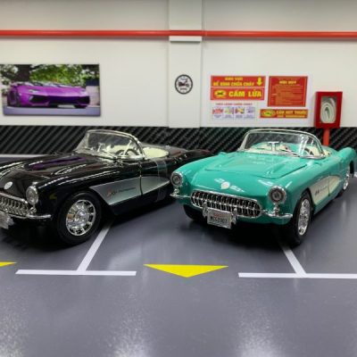 Xe mô hình 1957 Chevrolet Corvette 1:24 Welly