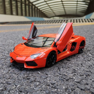 Xe mô hình Lamborghini Aventador LP700 Orange 1:24 Welly