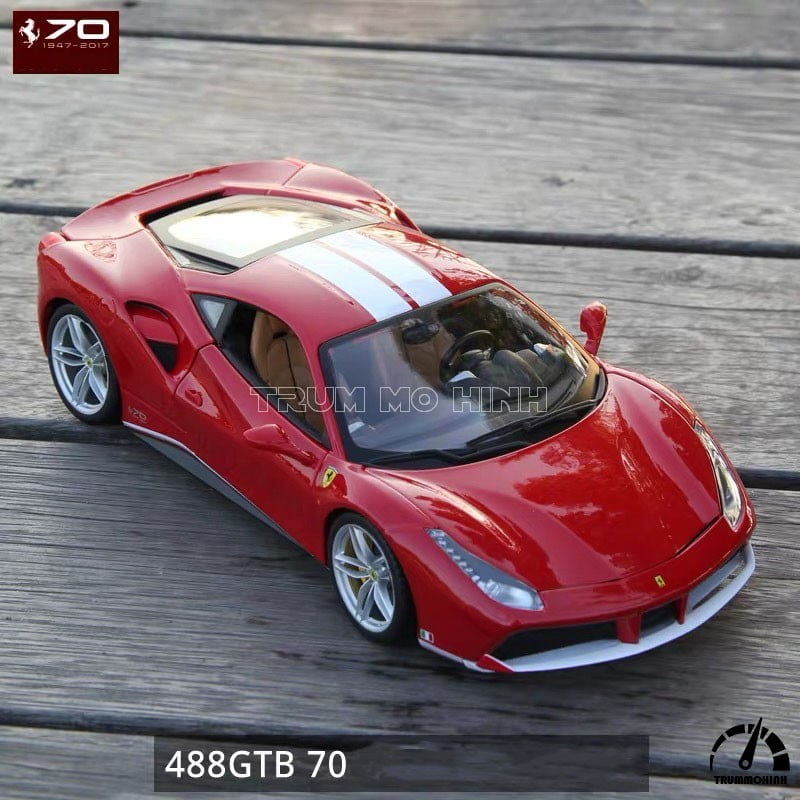 Xe mô hình Ferrari FXXK EVO White No.70 1:18 Bburago - 2