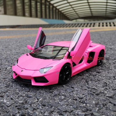 Xe mô hình Lamborghini Aventador LP700 Pink 1:24 Welly