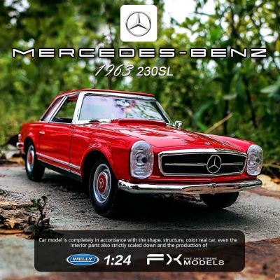 Xe mô hình 1963 Mercedes 230SL 1:24 Welly
