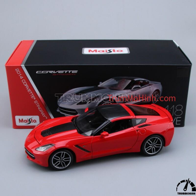 Xe mô hình Chevrolet Corvette Stingray Z51 Red 1:18 Maisto Exclusive