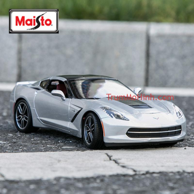 Xe mô hình Chevrolet Corvette Stingray Z51 Silver 1:18 Maisto Exclusive