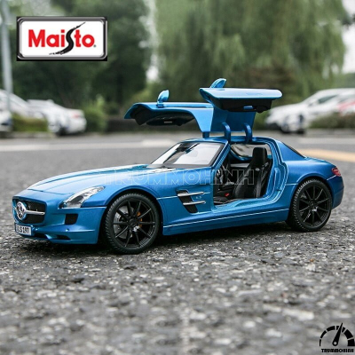 Xe mô hình Mercedes SLS Matte Blue 1:18 Maisto
