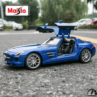 Xe mô hình Mercedes SLS Blue 1:18 Maisto