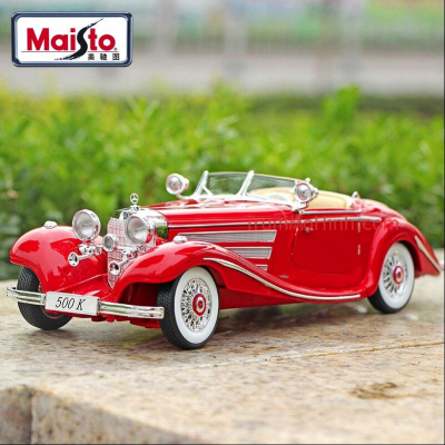 Xe mô hình Mercedes 500K Special Roadster Red 1:18 Maisto