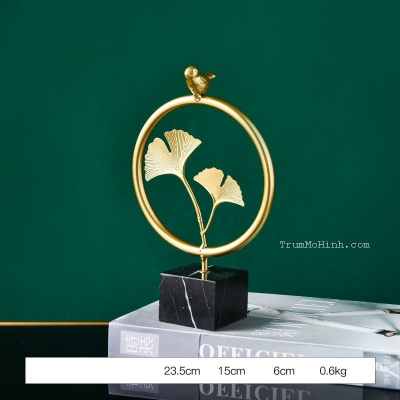 Lá Ginkgo mạ vàng 24cm | Trang trí phòng khách, quán cà phê, studio