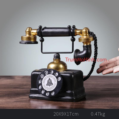 Mô hình Điện thoại cổ 20cm | Trang trí phòng khách, quán cà phê, studio