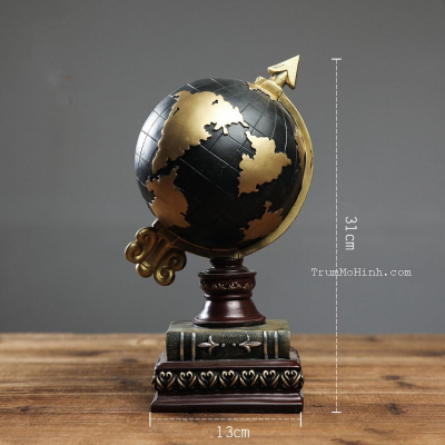 Mô hình QUả địa cầu black 30cm | Trang trí phòng khách, quán cà phê, studio