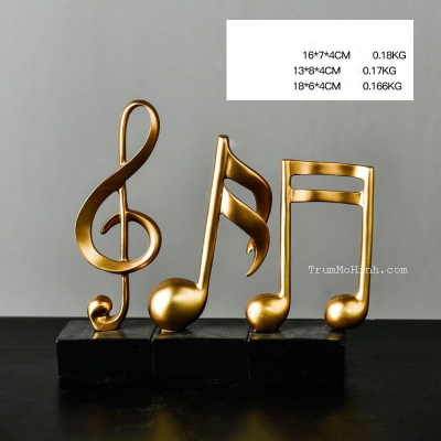Bộ 3 mô hình nốt nhạc Đô-Rê-Mi | Trang trí phòng khách, quán cà phê, studio