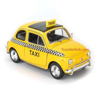 Xe mô hình Fiat Nouva 500 Taxi 1:24 Welly