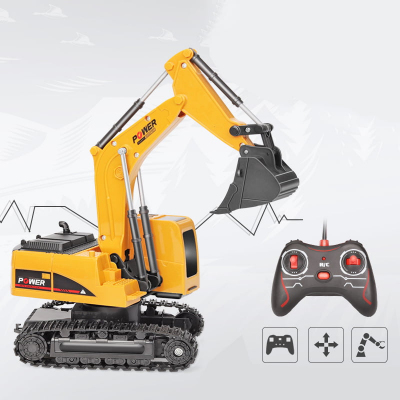 Máy xúc điều khiển Gầu SẮT, Bánh Xích, Pin Sạc, tỉ lệ 1:24