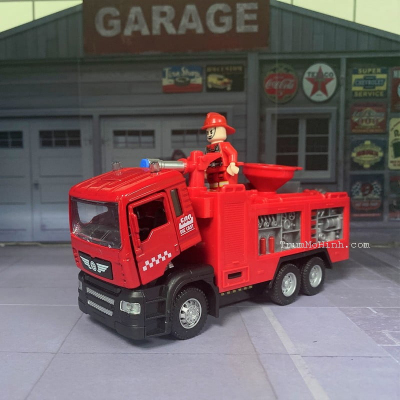 Mô hình xe cứu hỏa phun nước 1:50 Mini Auto