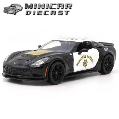 Xe mô hình 2015 Chevy Corvette Z06 Police 1:24 Maisto