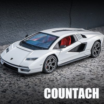 1 24 Lambos Countach Lpi800 4 Supercar Alloy Model Diecast Sound Super Racing Lifting Tail Hot