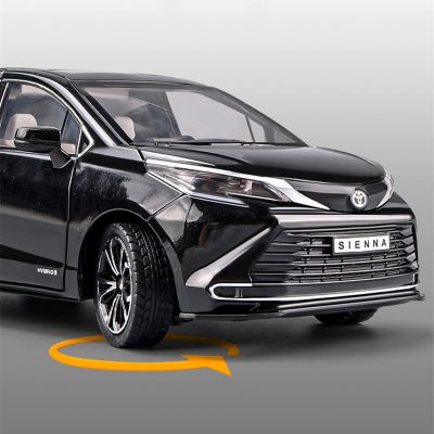 1 24 Toyota Sienna Flagship Mpv Car Model Diecast Alloy Metal Commercial Car Model Sound And (3)