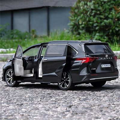 1 24 Toyota Sienna Flagship Mpv Car Model Diecast Alloy Metal Commercial Car Model Sound And (5)